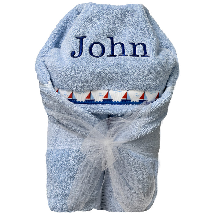 Hooded Towel Light Blue Collection Hooded Towels Moonbeam Baby