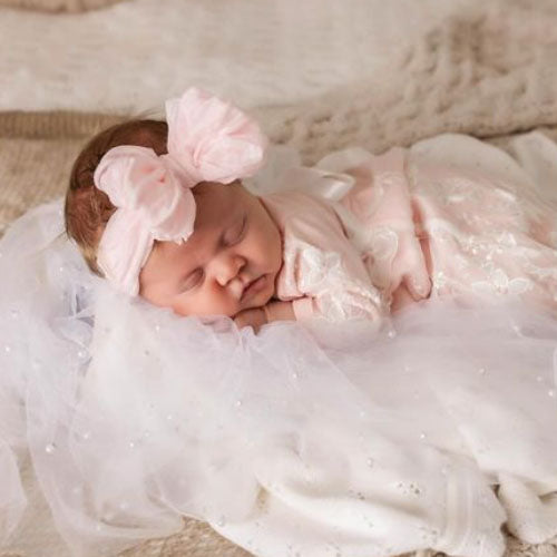 Ruffled Headband Bow by Rockin Royalty Sweet Pink Accessories Rockin Royalty
