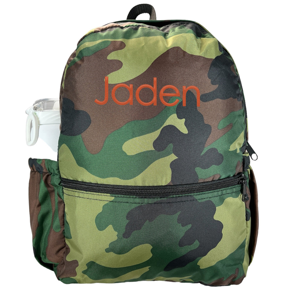 Personalized Backpack by Mint Medium Camo Backpacks and Lunch Boxes Mint