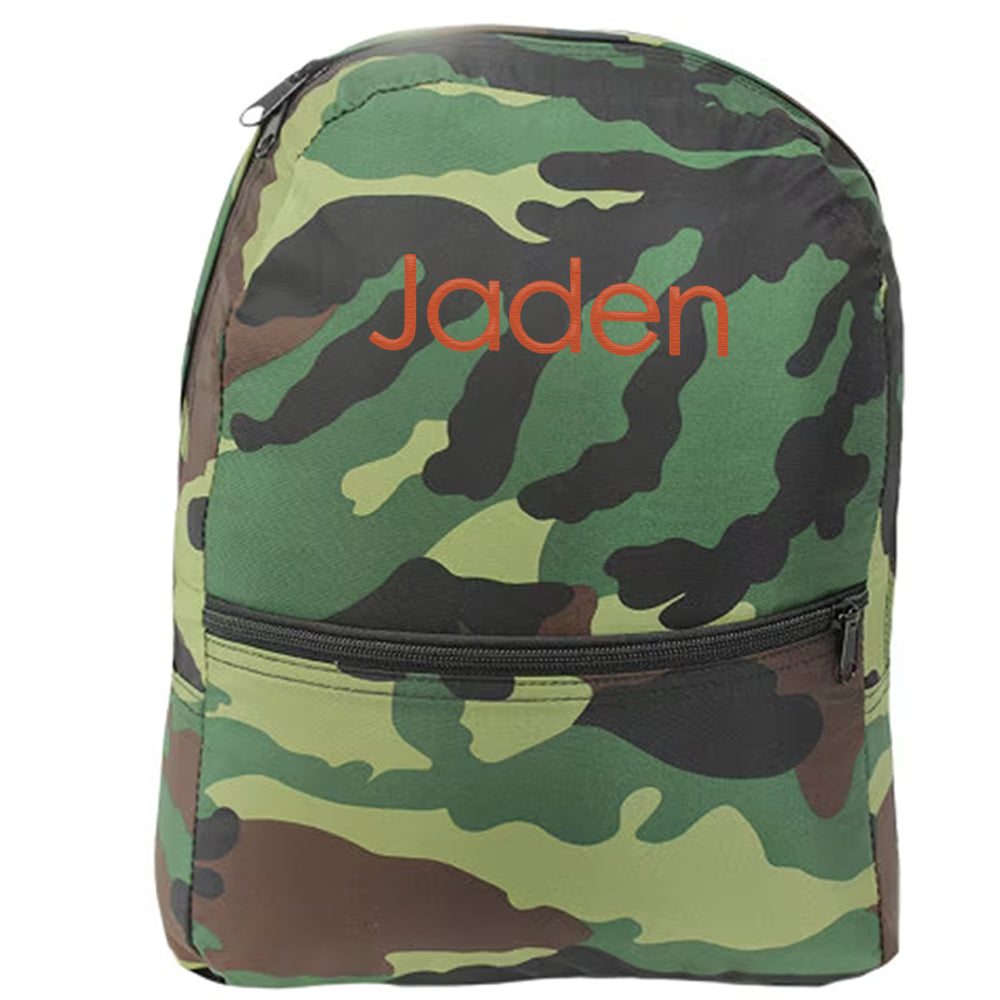 Personalized Backpack by Mint Medium Camo Backpacks and Lunch Boxes Mint