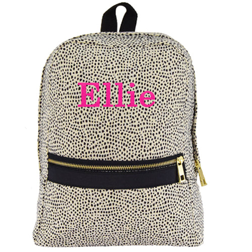 Personalized Backpack by Mint Medium Cheetah Seersucker Moonbeam Baby