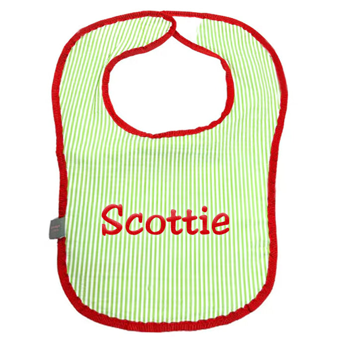 Personalized Bib  Christmas Bibs Mint