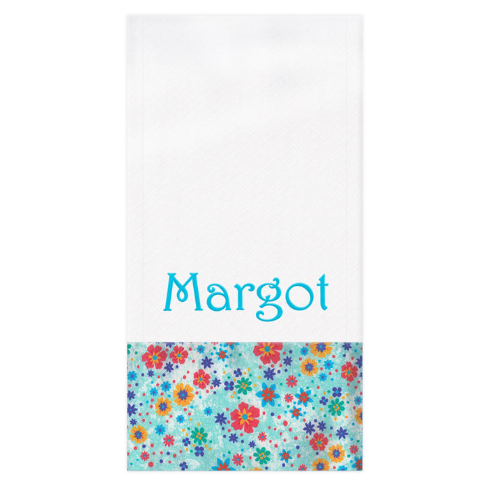 Personalized Burp Cloth Bouquet on Blue Burp Cloths Moonbeam Baby
