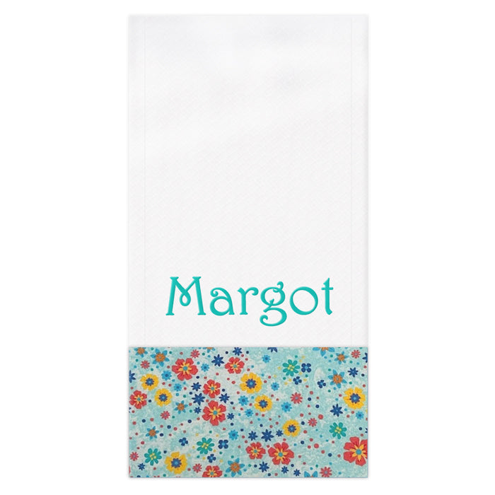 Personalized Burp Cloth Bouquet on Blue Burp Cloths Moonbeam Baby