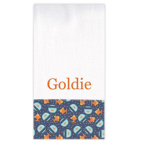 Personalized Burp Cloth   Goldfish Burp Cloths Moonbeam Baby