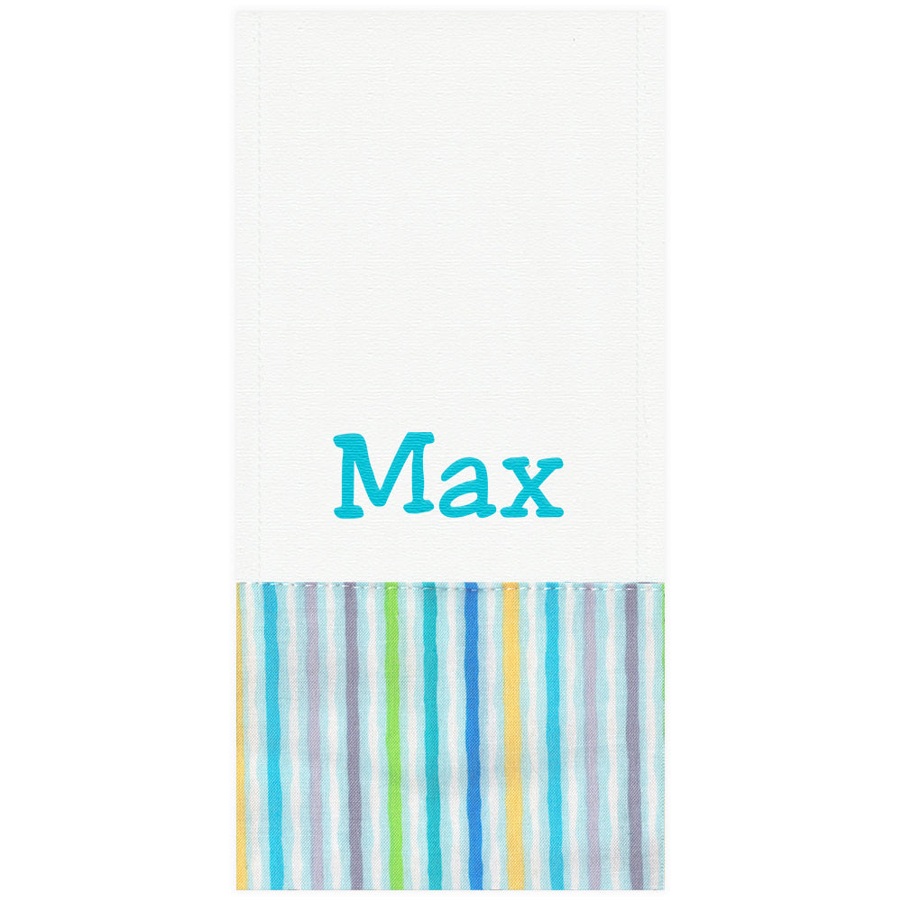 Personalized Burp Cloth Cabana Stripe Burp Cloths Moonbeam Baby