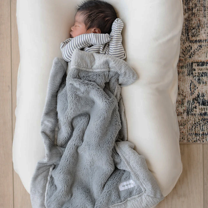 Personalized Baby Blanket (Mini 15x20) Grey Lush Baby Blankets OOS Saranoni
