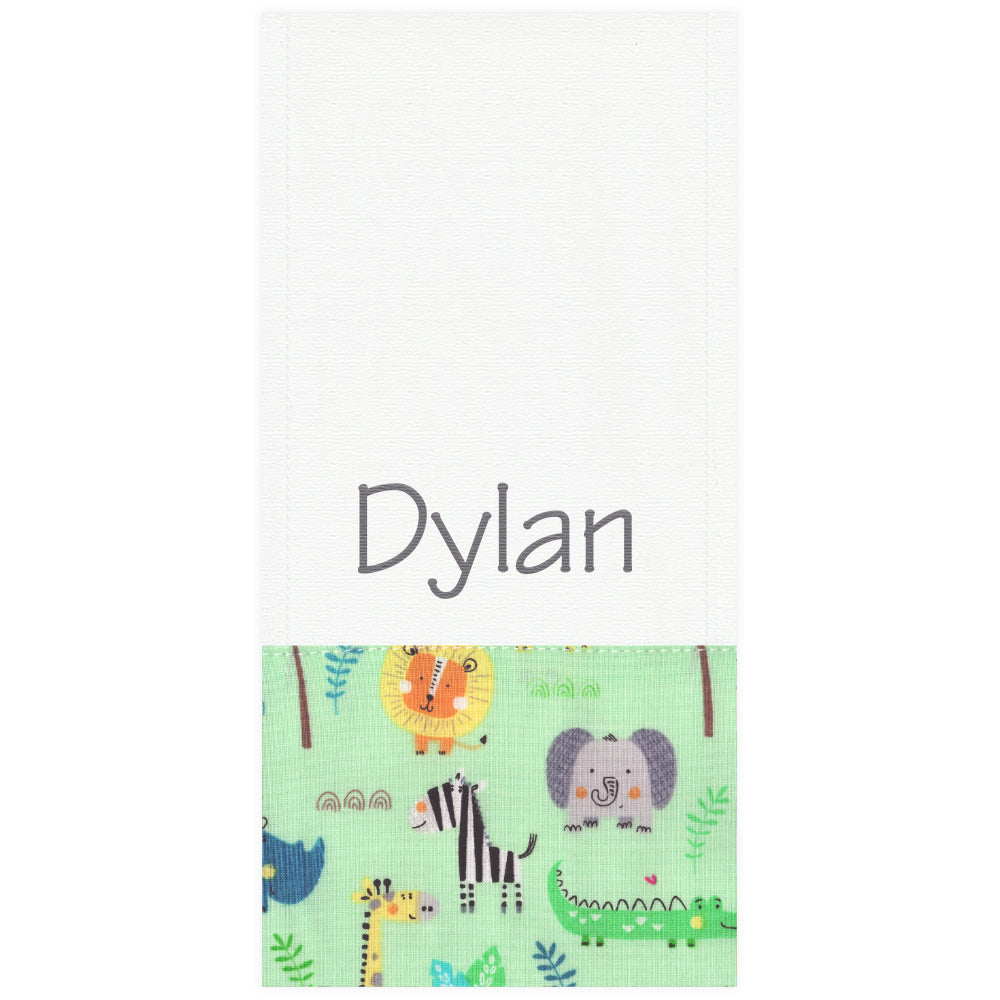Personalized Burp Cloth Happy Zoo Burp Cloths Moonbeam Baby