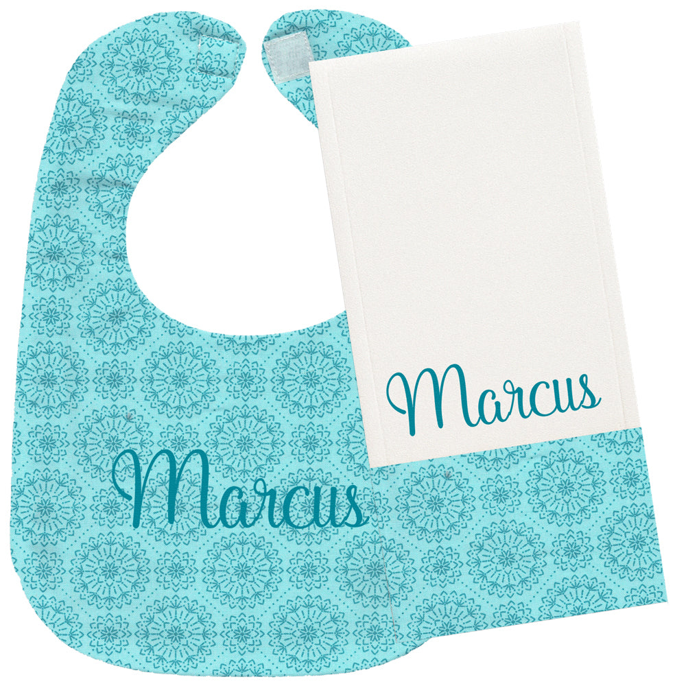 Personalized Bib/Burp Set Meadowsweet Bib & Burp Sets Moonbeam Baby
