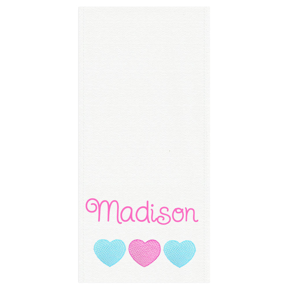 Personalized Burp Cloth Much Love Aqua Burp Cloths Moonbeam Baby