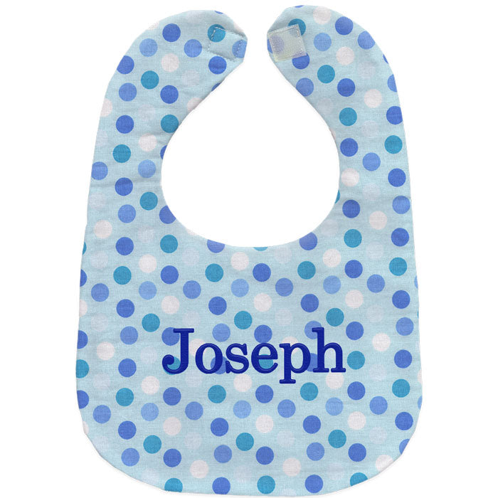 Personalized Bib Multi Blue Circles Bibs Moonbeam Baby