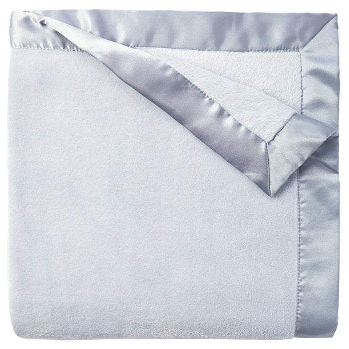 Personalized Baby Blanket  Silver Blue by Elegant Baby