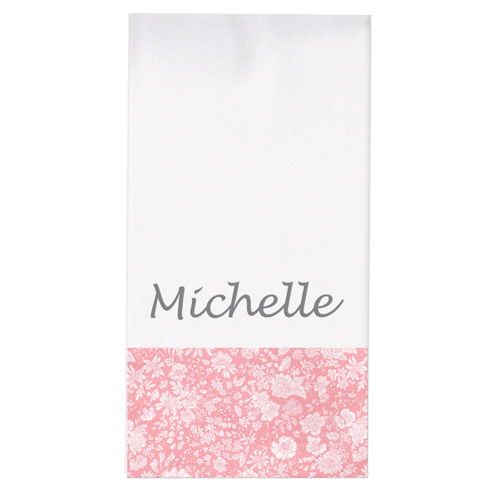 Personalized Burp Cloth  Peachy Pink Toile Burp Cloths Moonbeam Baby