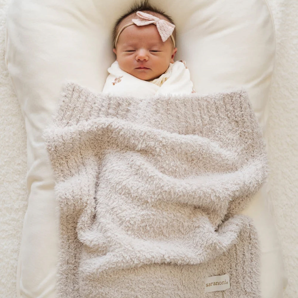 Personalized Baby Blanket (Mini 15x20) Buttermilk Bamboni Baby Blankets Saranoni