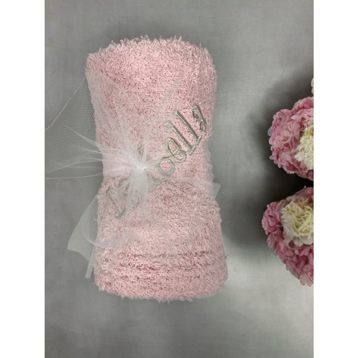 Personalized Baby Blanket Light Pink Bamboni Baby Blankets OOS Saranoni