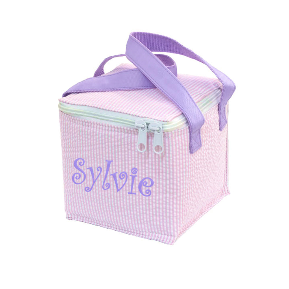 Snack Square Princess Seersucker Backpacks and Lunch Boxes Mint