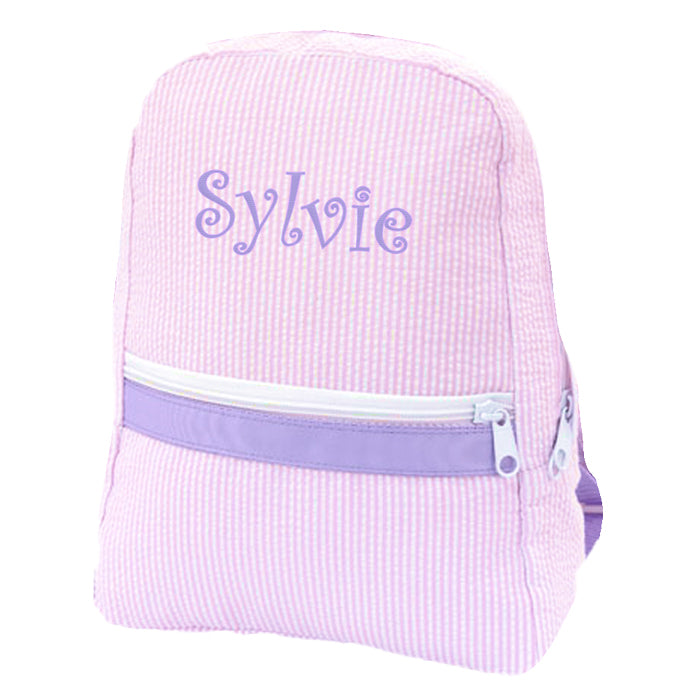 Personalized Backpack by Mint Princess Seersucker Backpacks and Lunch Boxes Mint