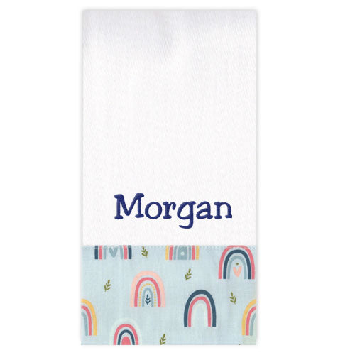 Personalized Burp Cloth   Rainbows Burp Cloths Moonbeam Baby