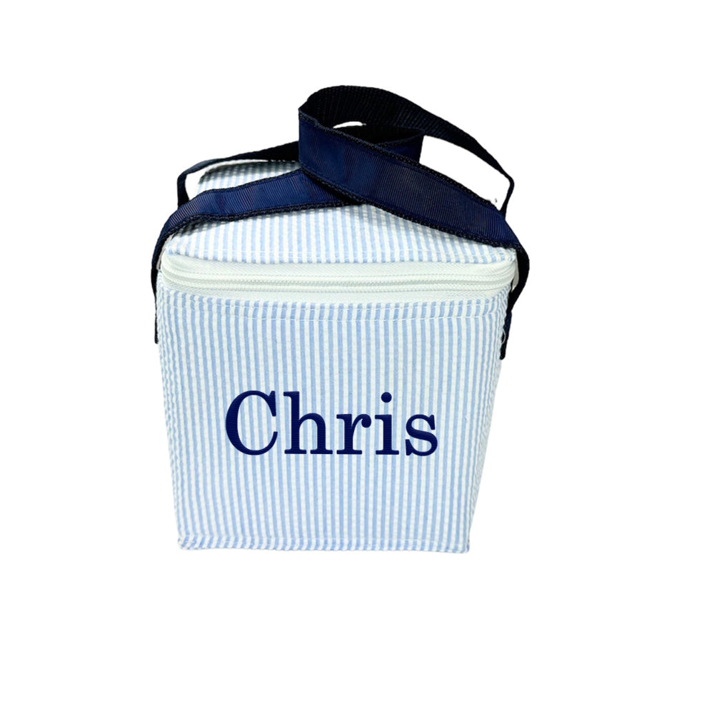 Snack Square Skipper Seersucker Backpacks and Lunch Boxes Mint