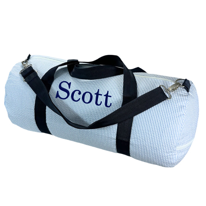 Personalized Weekender Duffel Bag by Mint Skipper Seersucker Bags & Totes Mint