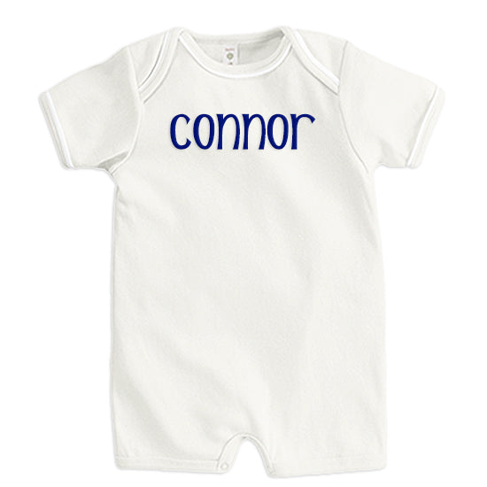 Personalized Romper  White Personalized Printed Tees Apples & Oranges