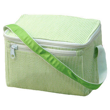 Personalized Lunch Box by Mint  Lime Seersucker Discontinued Discontinued