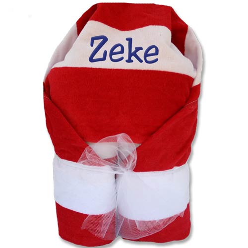 Hooded Beach Towel Red Stripes Hooded Towels Moonbeam Baby