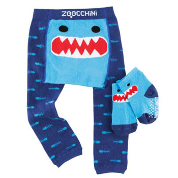 Crawling Legging & Sock Set - Sherman the Shark Discontinued Zoochini