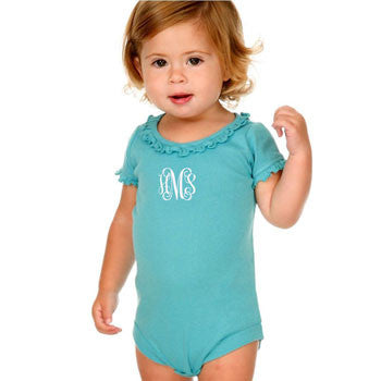 Personalized Onesie Sunflower Caribbean Blue Monogrammed Apparel Discontinued
