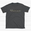 NEW Personalized Name Tees  Script Discontinued Discontinued 2T Vintage Grey Gold