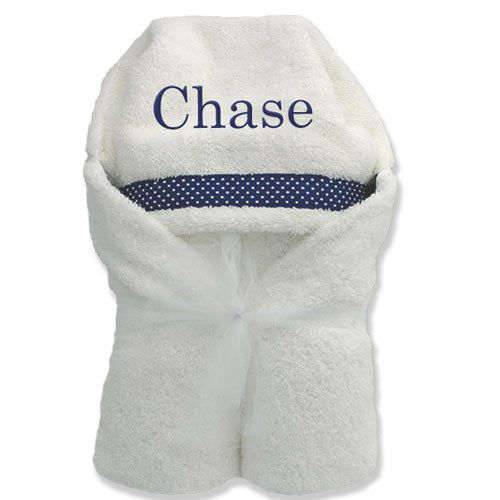 Hooded Towel  White Petite Collection Hooded Towels Moonbeam Baby   