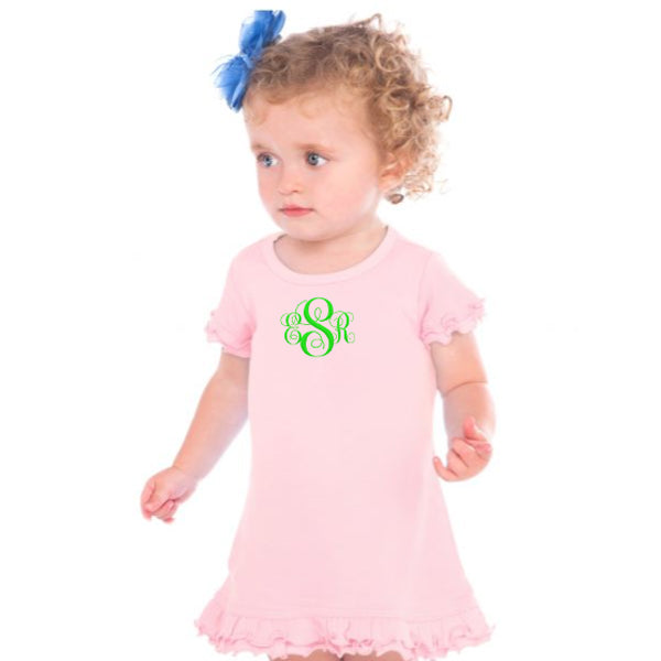 Monogrammed A-Line Dress  Light Pink Discontinued Kavio