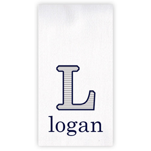 Applique Burp Cloth Navy Outline & Grey Stripe Burp Cloths Moonbeam Baby