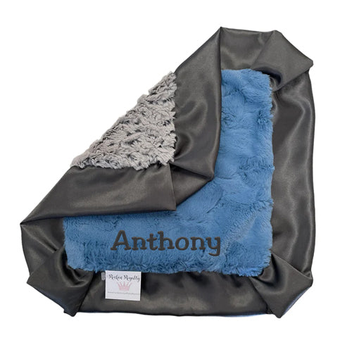 Personalized Baby Blanket  (Mini  15x15)  Asher Baby Blankets Rockin Royalty   