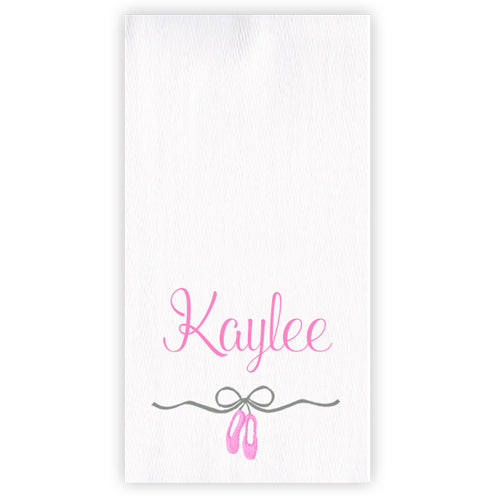 Personalized Burp Cloth Ballet & Bows Burp Cloths Moonbeam Baby