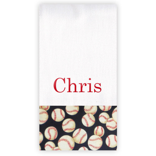 Personalized Burp Cloth   Baseballs Burp Cloths Moonbeam Baby