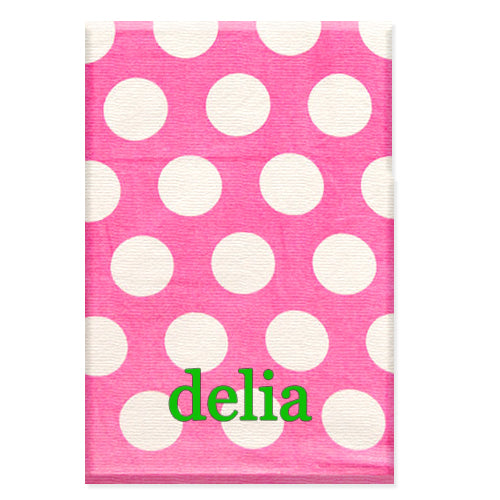 Personalized Beach Towels Hot Pink Polka Dot Moonbeam Baby