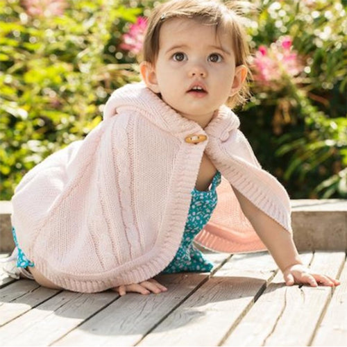 Personalized Knit Cape - Pink Discontinued Discontinued