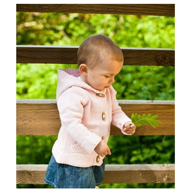 Cardigan Knit Hoodie - Pink Monogrammed Apparel Beba Bean