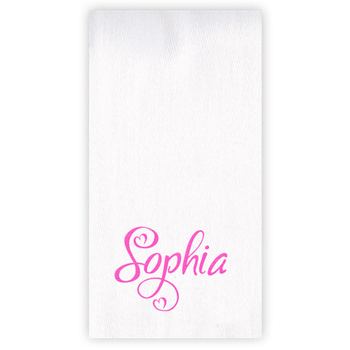 Personalized Burp Cloth Sweet Heart Script Burp Cloths Moonbeam Baby