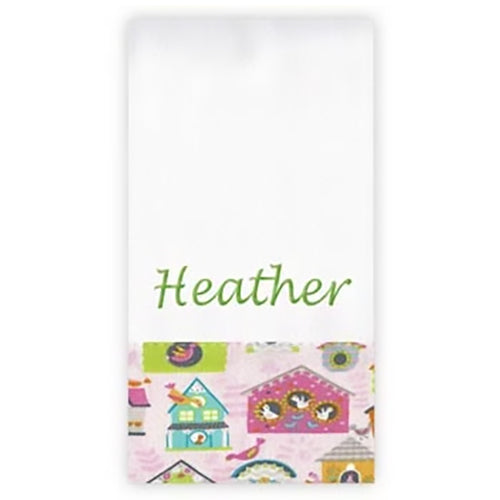Personalized Burp Cloth   Birdhouse Discontinued Moonbeam Baby