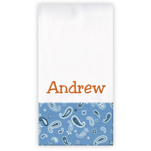 Personalized Burp Cloth Blue Bandana Discontinued Discontinued