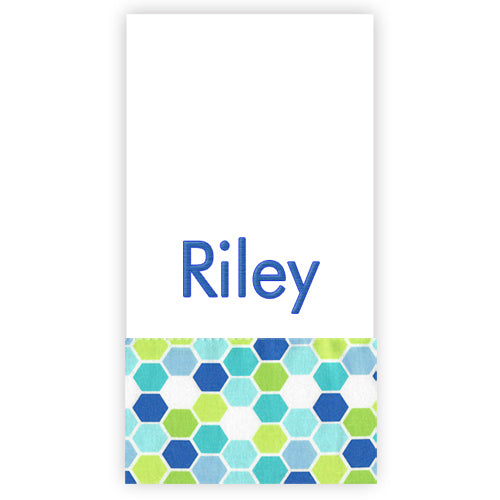 Personalized Burp Cloth   Brighten Up Blue/Green Discontinued Discontinued