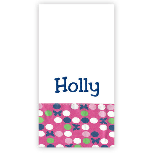 Personalized Burp Cloth Circles and Butterflies Discontinued Discontinued