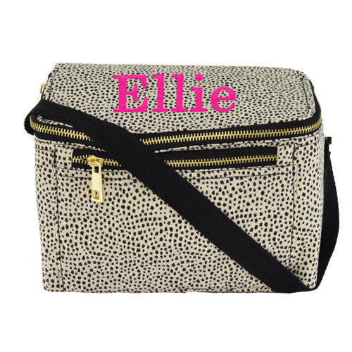 Personalized Lunch Box by Mint  Cheetah Seersucker Backpacks and Lunch Boxes Mint