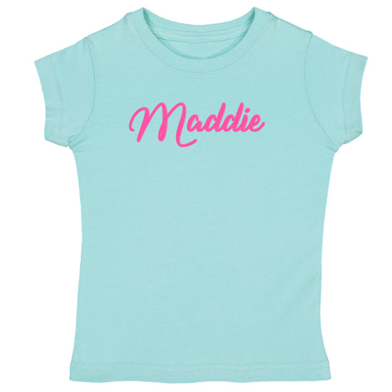 Personalized Girl's Name Tee  Chill Aqua   Click for Options Personalized Printed Tees Kristi   