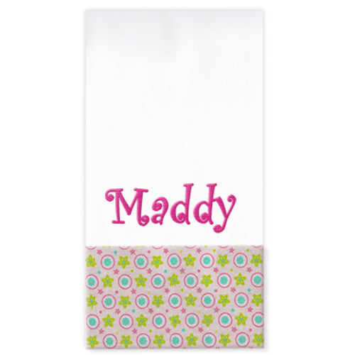 Personalized Burp Cloth  Dream Flowers Discontinued Moonbeam Baby   