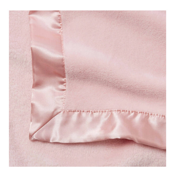 Satin trim baby blanket personalized sale