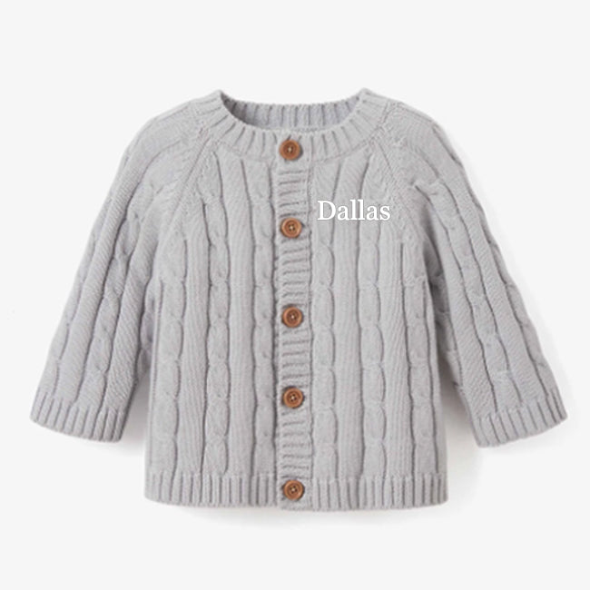 Cardigan Sweater - Grey Discontinued Elegant Baby