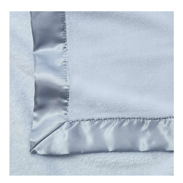 Personalized Baby Blanket  Silver Blue by Elegant Baby Baby Blankets Elegant Baby